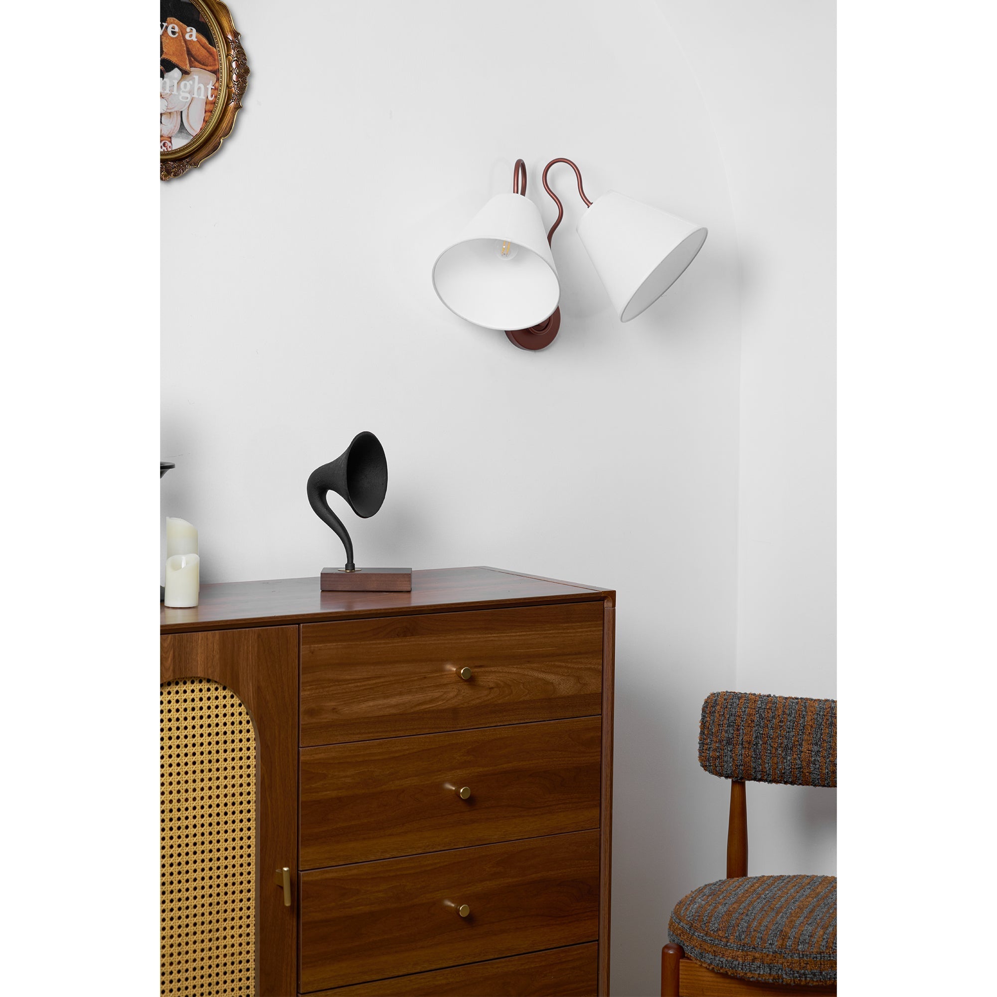 Elthayra Vintage Industrial Fabric Wall Lamp - Letslighting