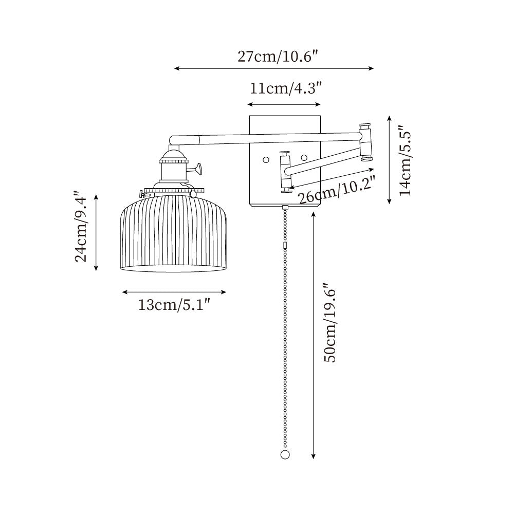 Artistic Walnut Brass Wall Sconce Adjustable Arm Vintage Charm - Letslighting