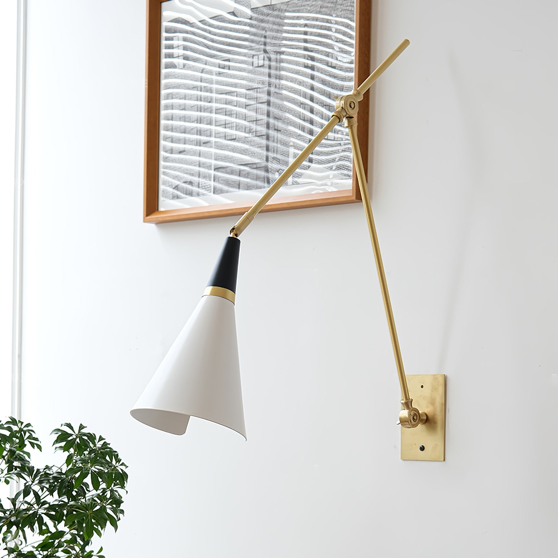 Ersila Modern Minimalist Brass Wall Lamp - Letslighting