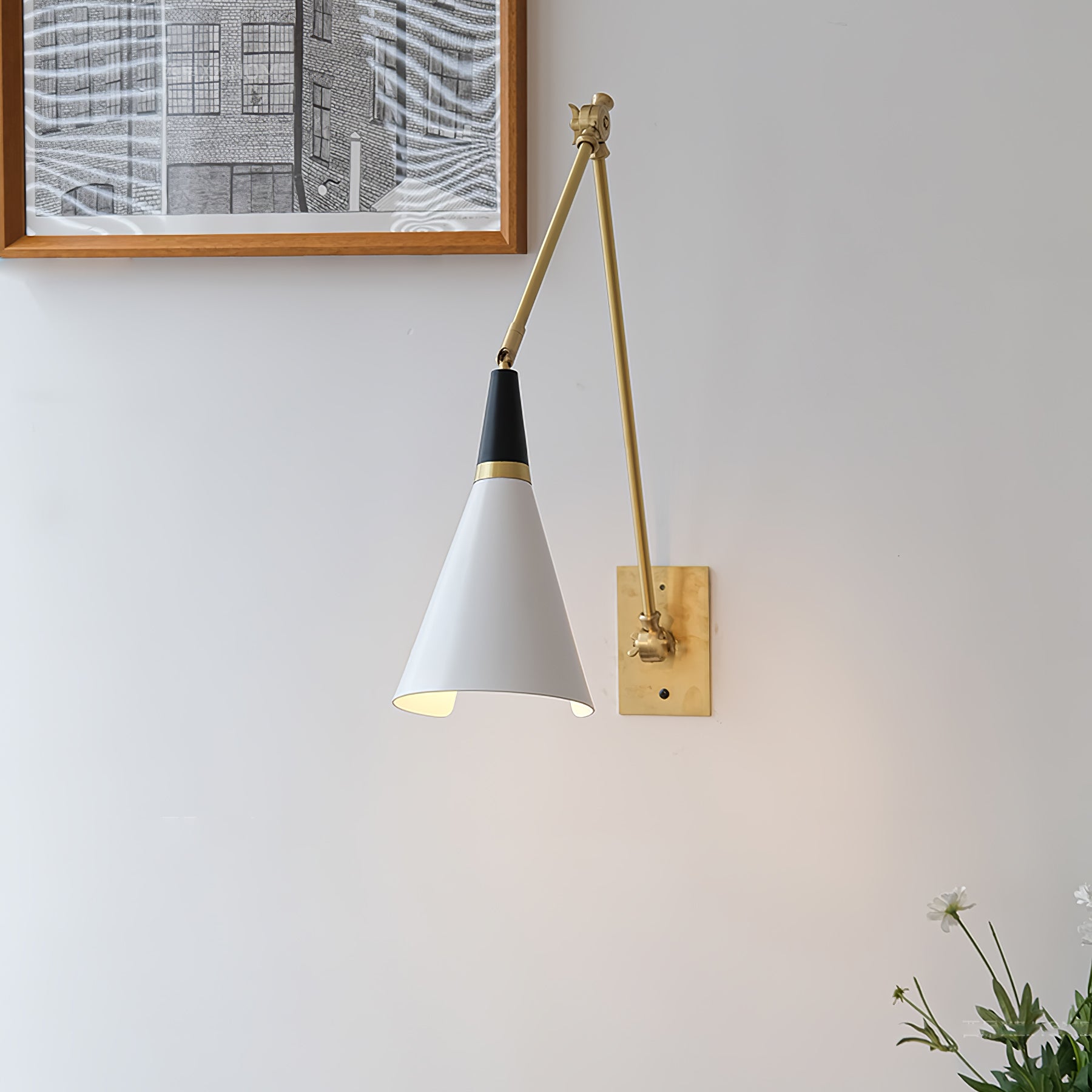 Ersila Modern Minimalist Brass Wall Lamp - Letslighting