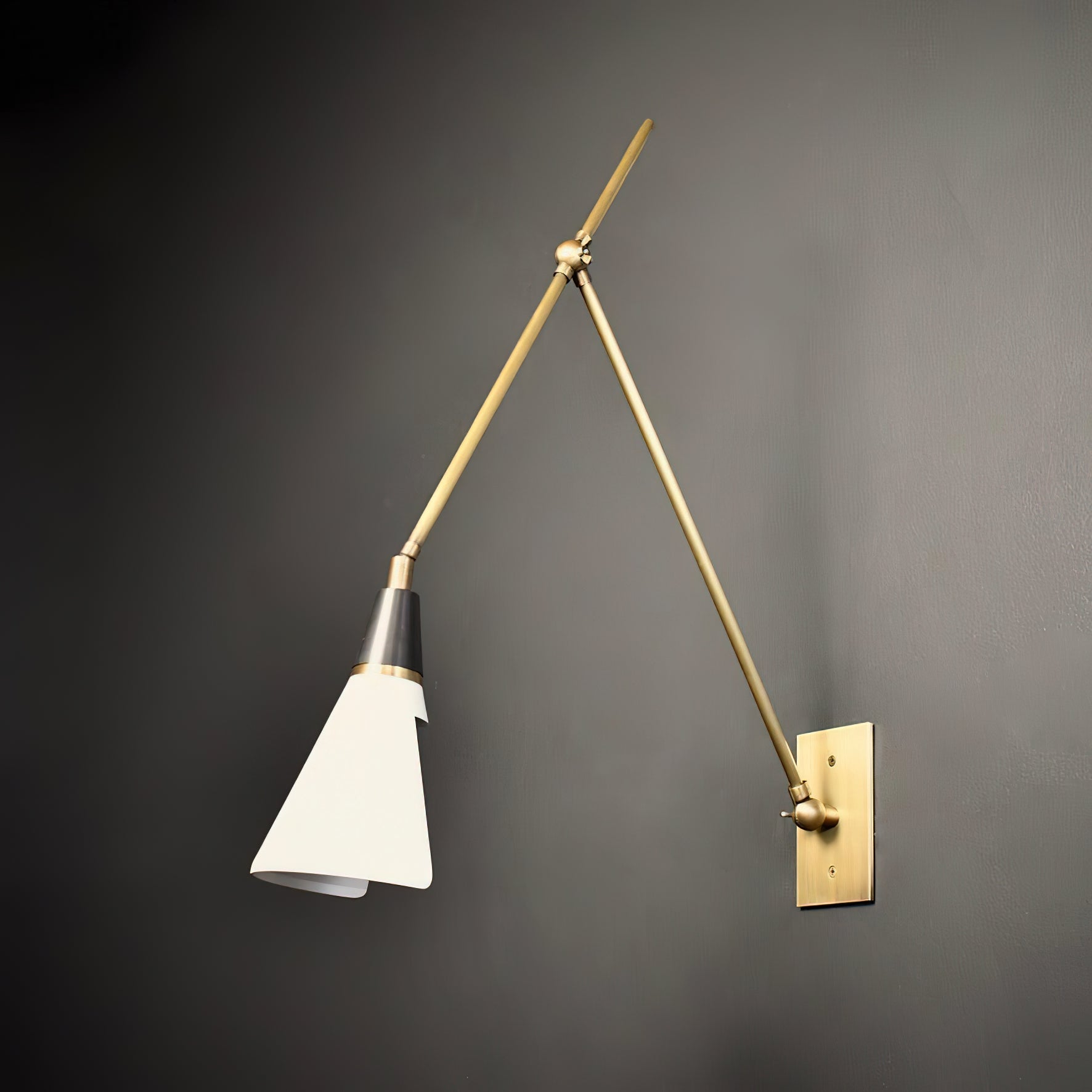 Ersila Modern Minimalist Brass Wall Lamp - Letslighting
