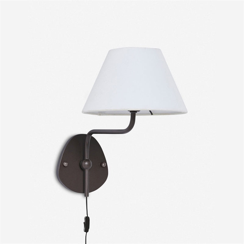 Myvele Elegance Vintage Plug-in Brass Fabric Wall Lamp - Letslighting