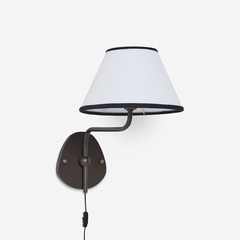 Myvele Elegance Vintage Plug-in Brass Fabric Wall Lamp - Letslighting