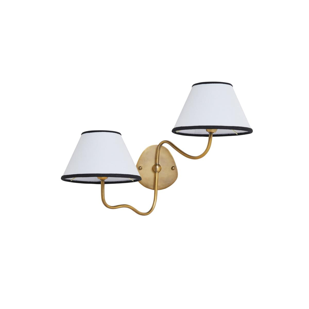 Evynor Vintage Industrial Brass Fabric Wall Lamp - Letslighting