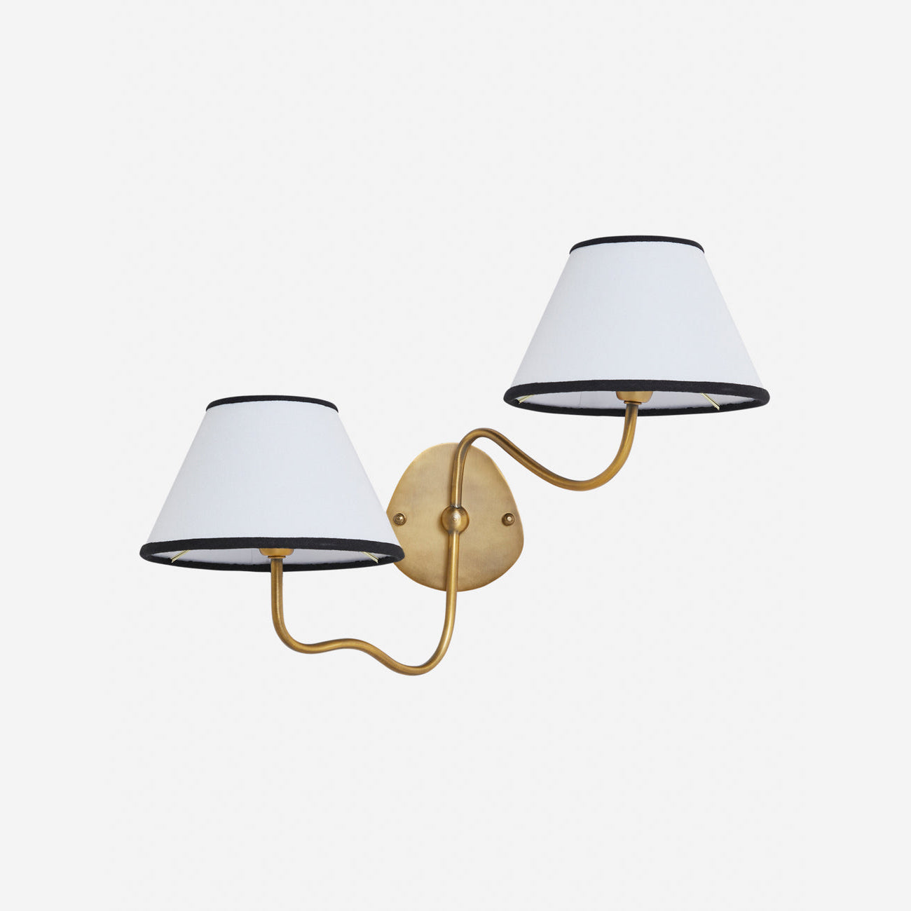 Evynor Vintage Industrial Brass Fabric Wall Lamp - Letslighting