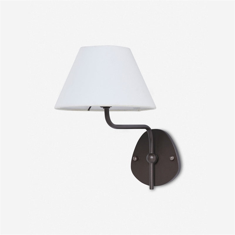 Evynor Vintage Industrial Brass Fabric Wall Lamp - Letslighting