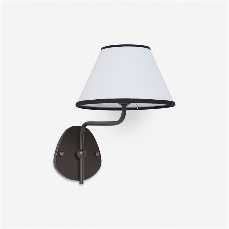 Evynor Vintage Industrial Brass Fabric Wall Lamp - Letslighting