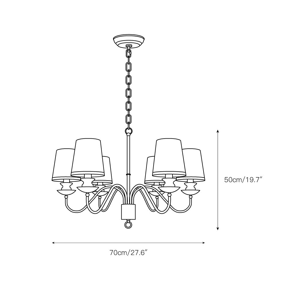 Imiryra Postmodern Luxury Brass Fabric Chandelier - Letslighting