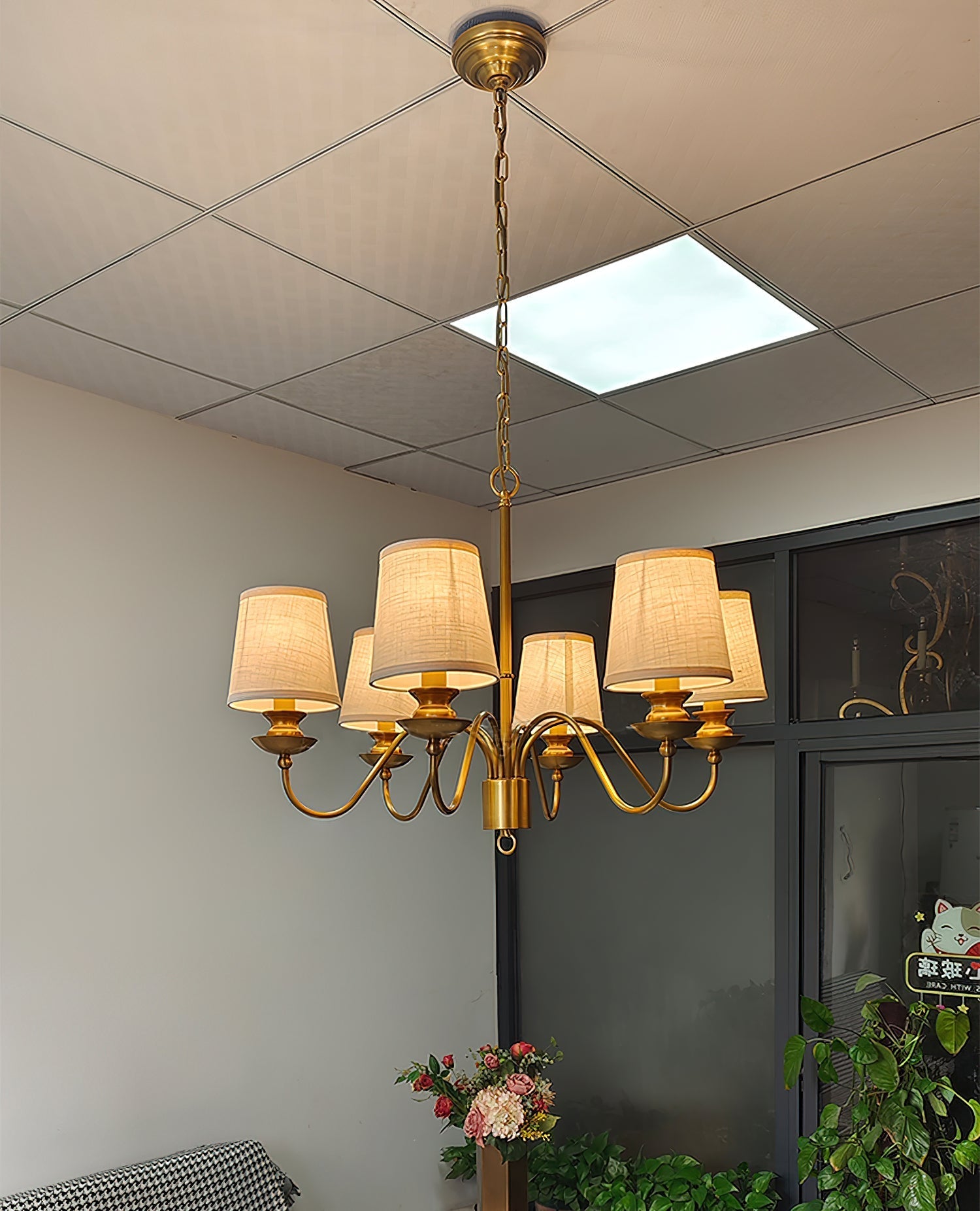 Imiryra Postmodern Luxury Brass Fabric Chandelier - Letslighting