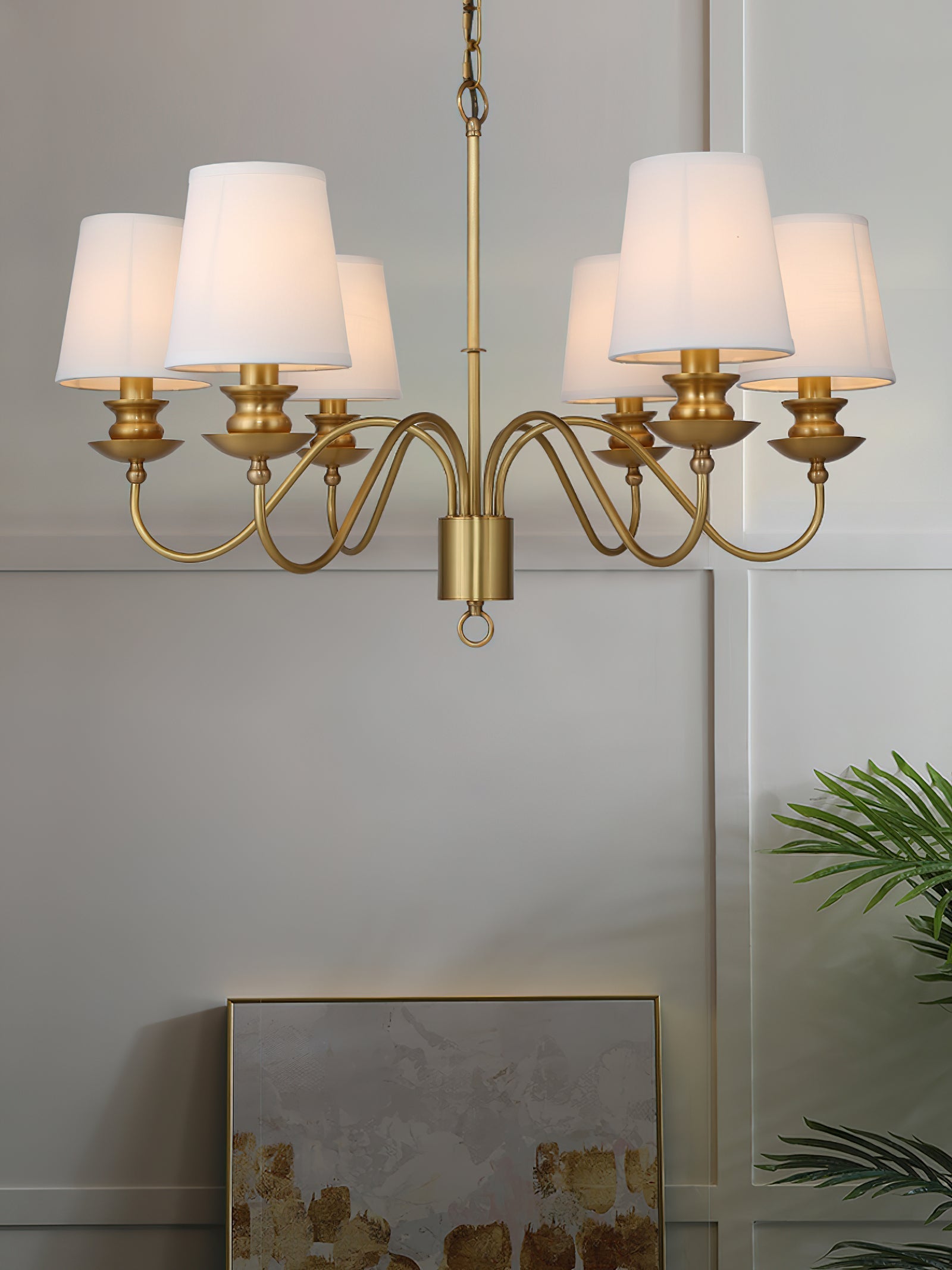 Imiryra Postmodern Luxury Brass Fabric Chandelier - Letslighting