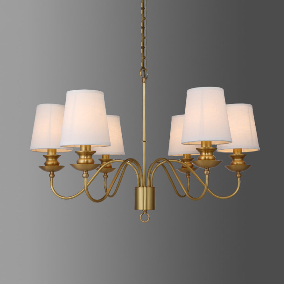 Imiryra Postmodern Luxury Brass Fabric Chandelier - Letslighting