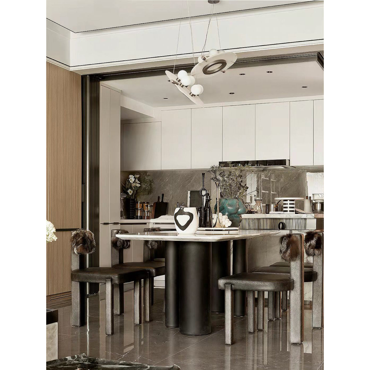 Vasila Postmodern Luxury Alabaster Pendant Lamp - Letslighting