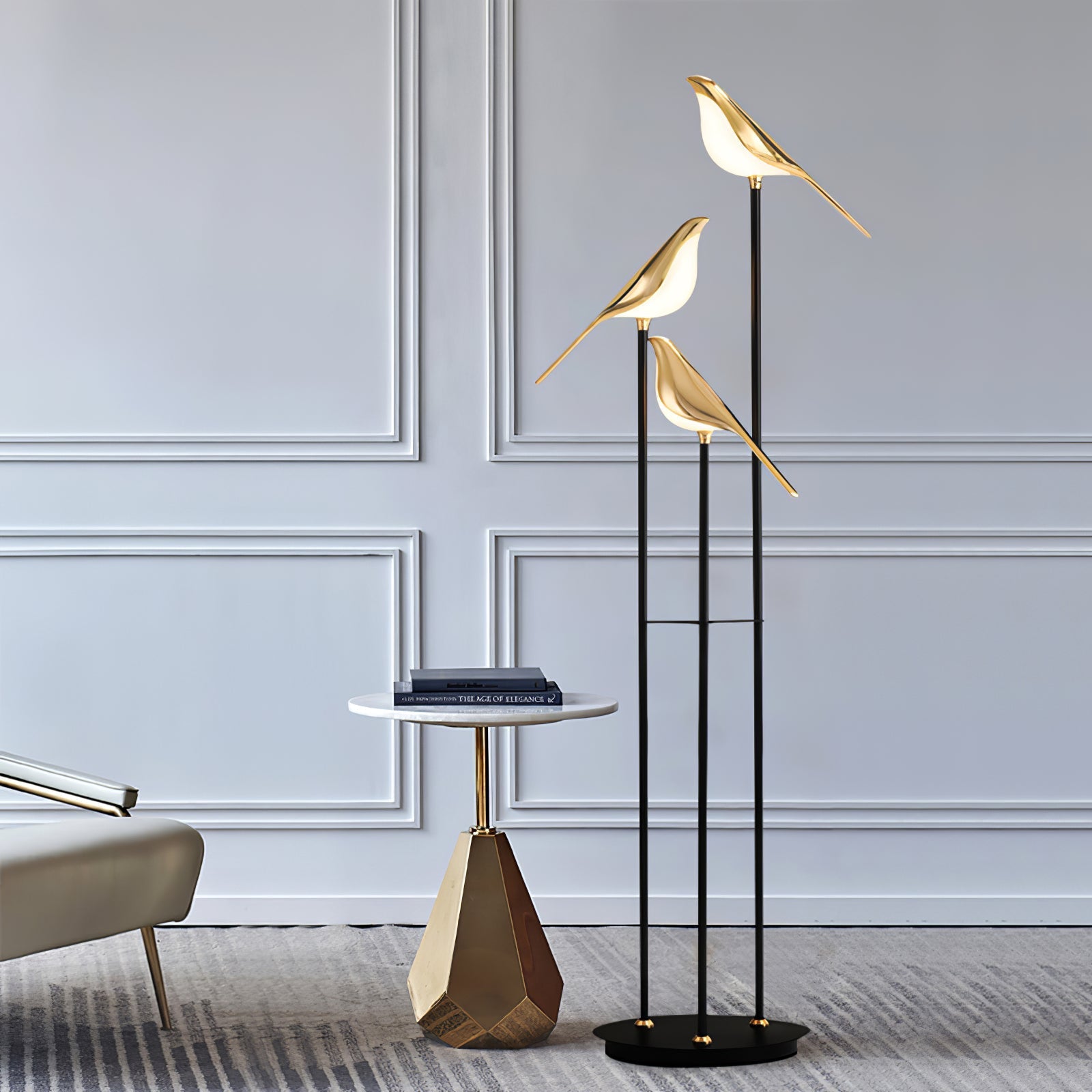 Umiren Art Deco Brass Floor Lamp - Letslighting