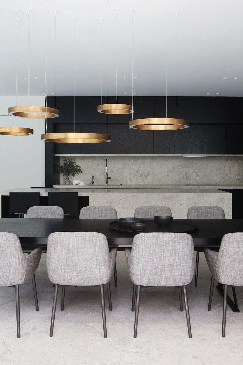 Lustra Pendant Light LED Ring Gold Modern 3-Ring - Letslighting