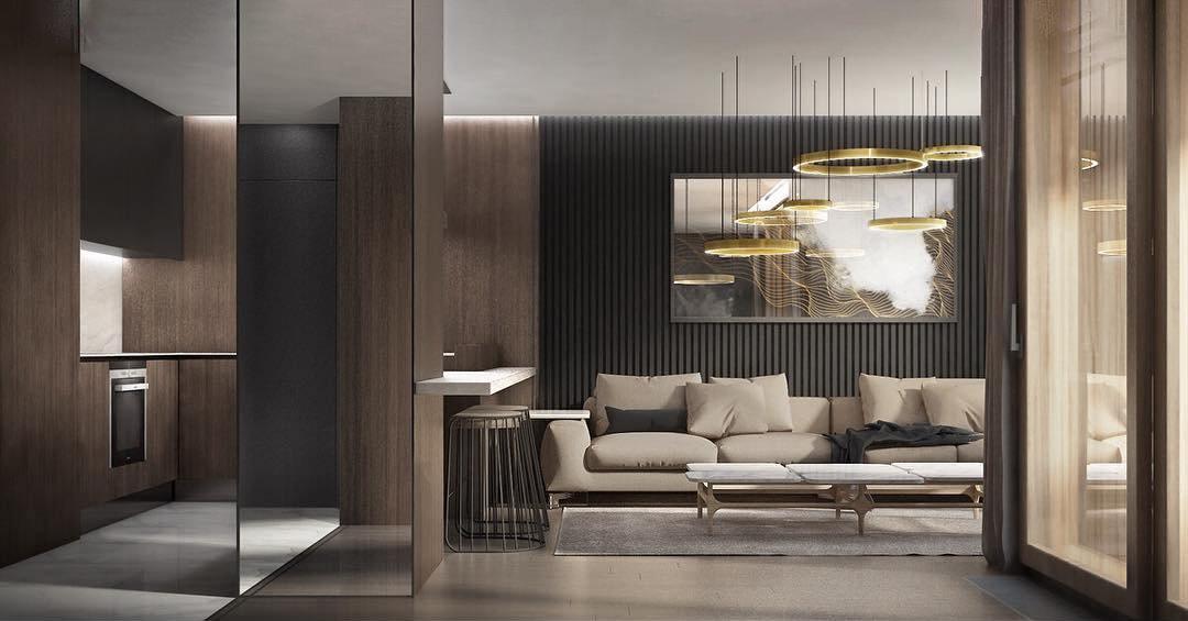 Lustra Pendant Light LED Ring Gold Modern 3-Ring - Letslighting