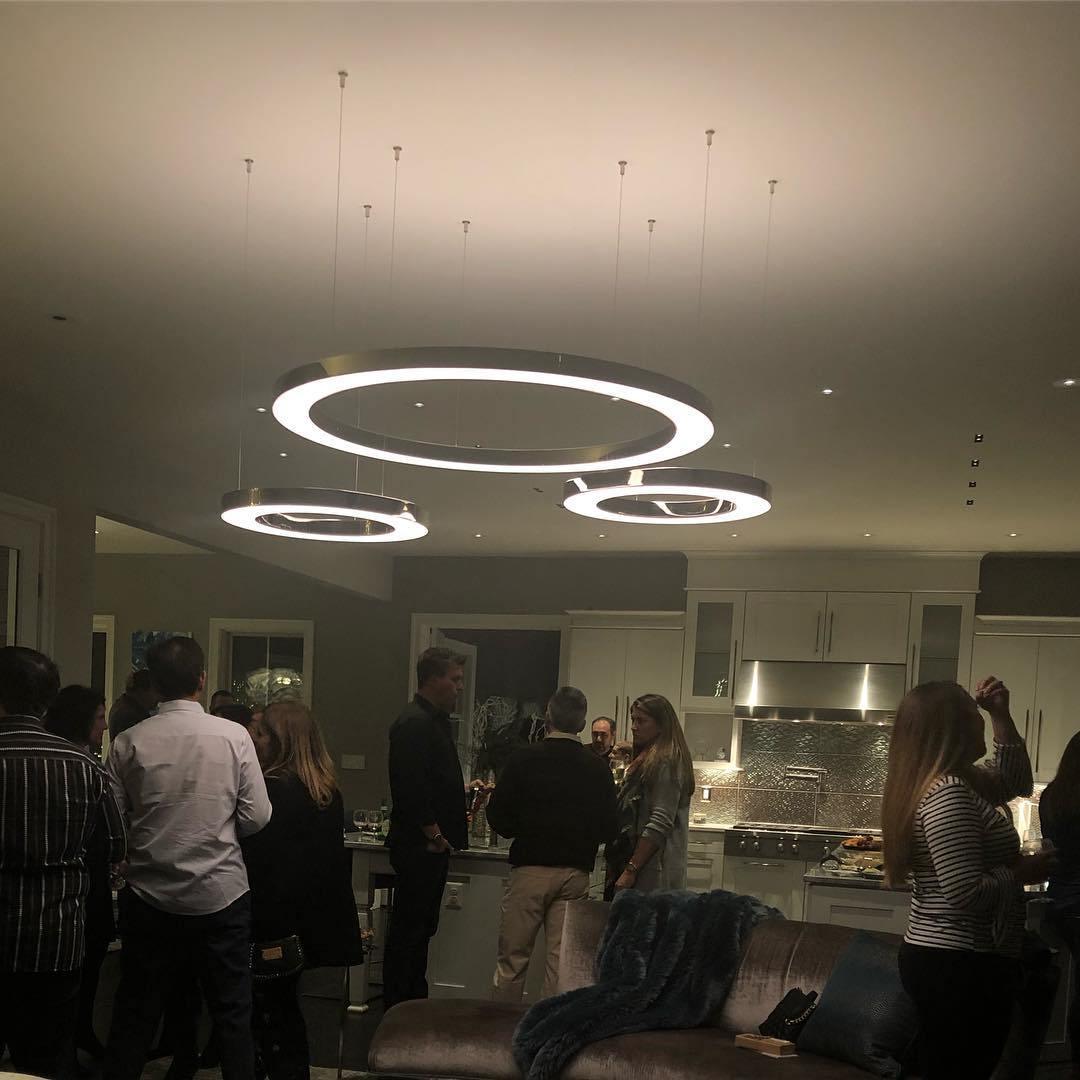 Lustra Pendant Light LED Ring Gold Modern 3-Ring - Letslighting
