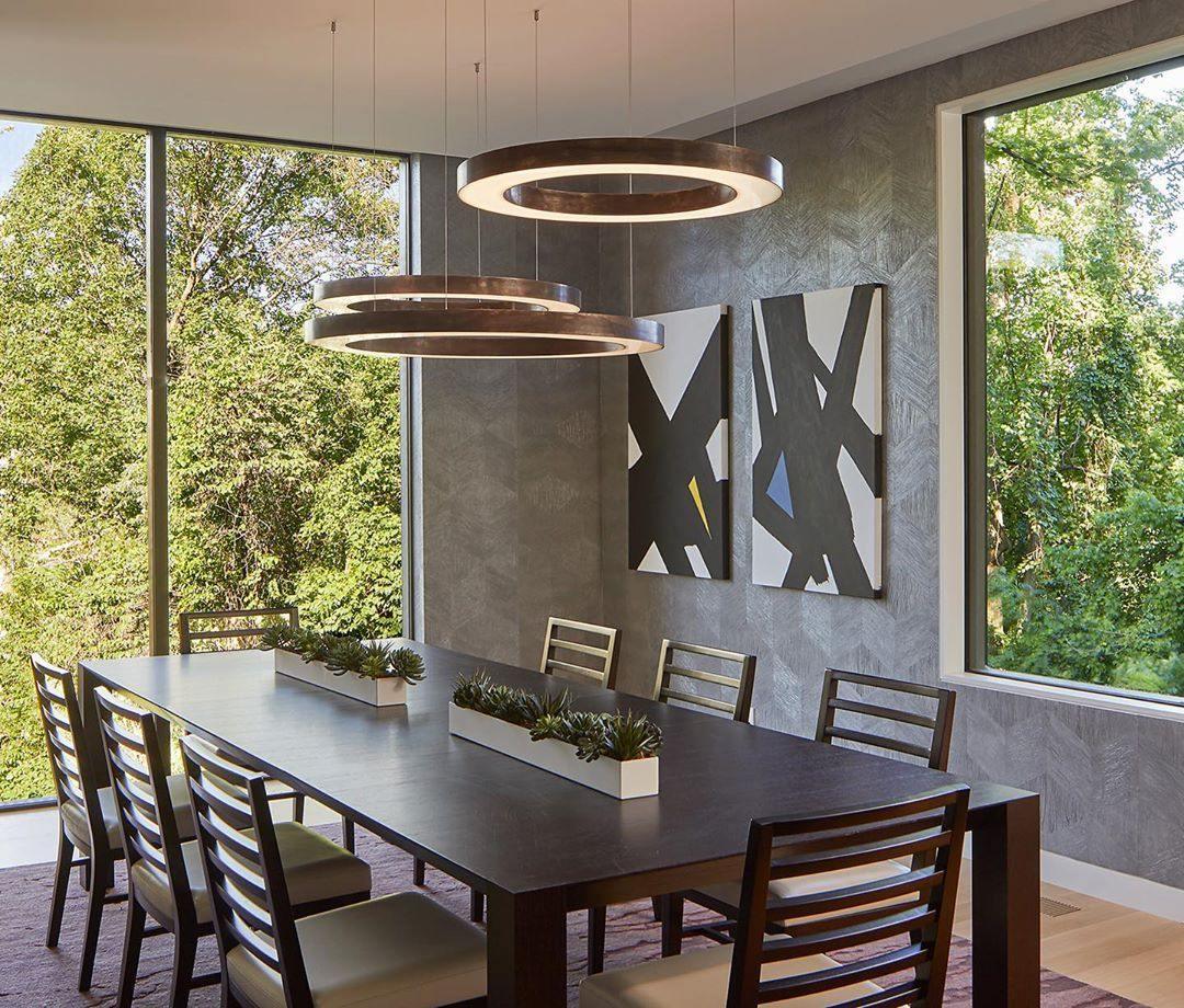 Lustra Pendant Light LED Ring Gold Modern 3-Ring - Letslighting