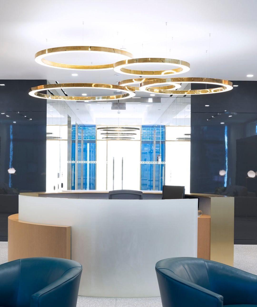 Lustra Pendant Light LED Ring Gold Modern 3-Ring - Letslighting