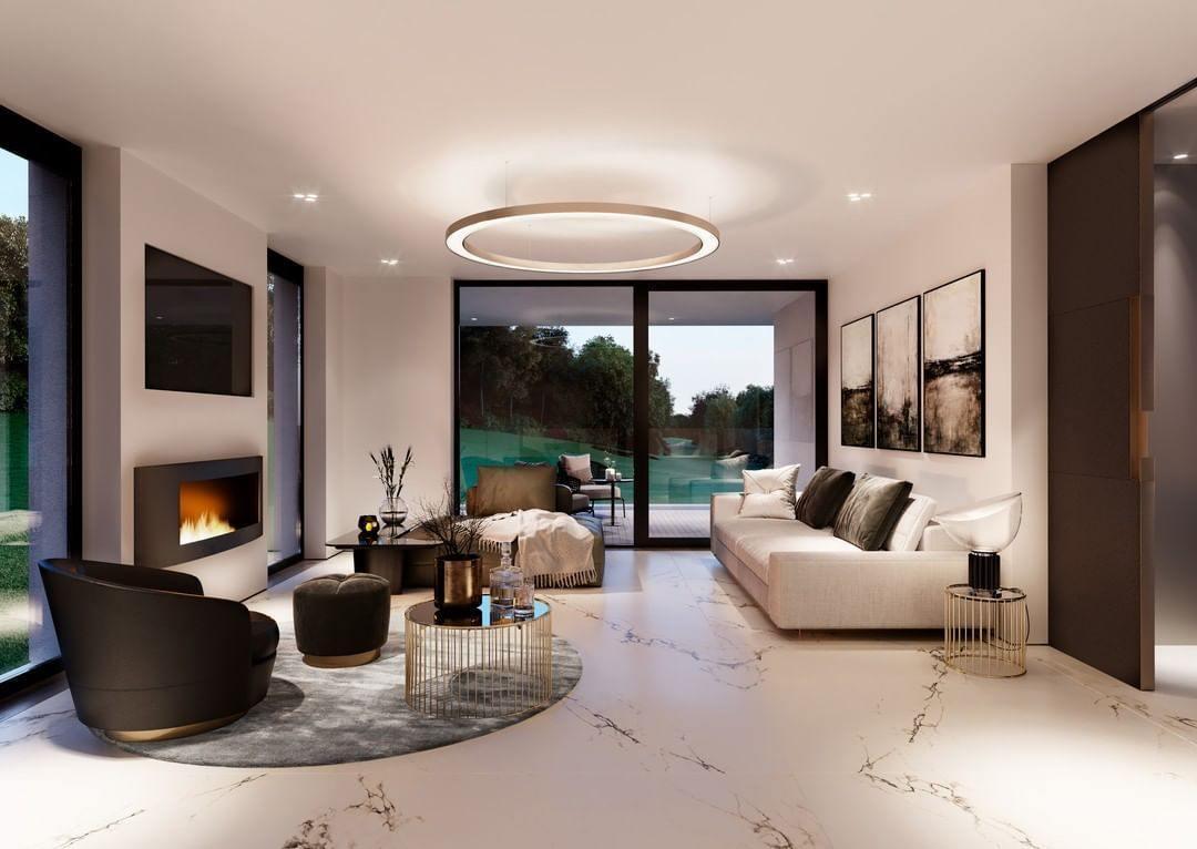 Lustra Pendant Light LED Ring Gold Modern 3-Ring - Letslighting
