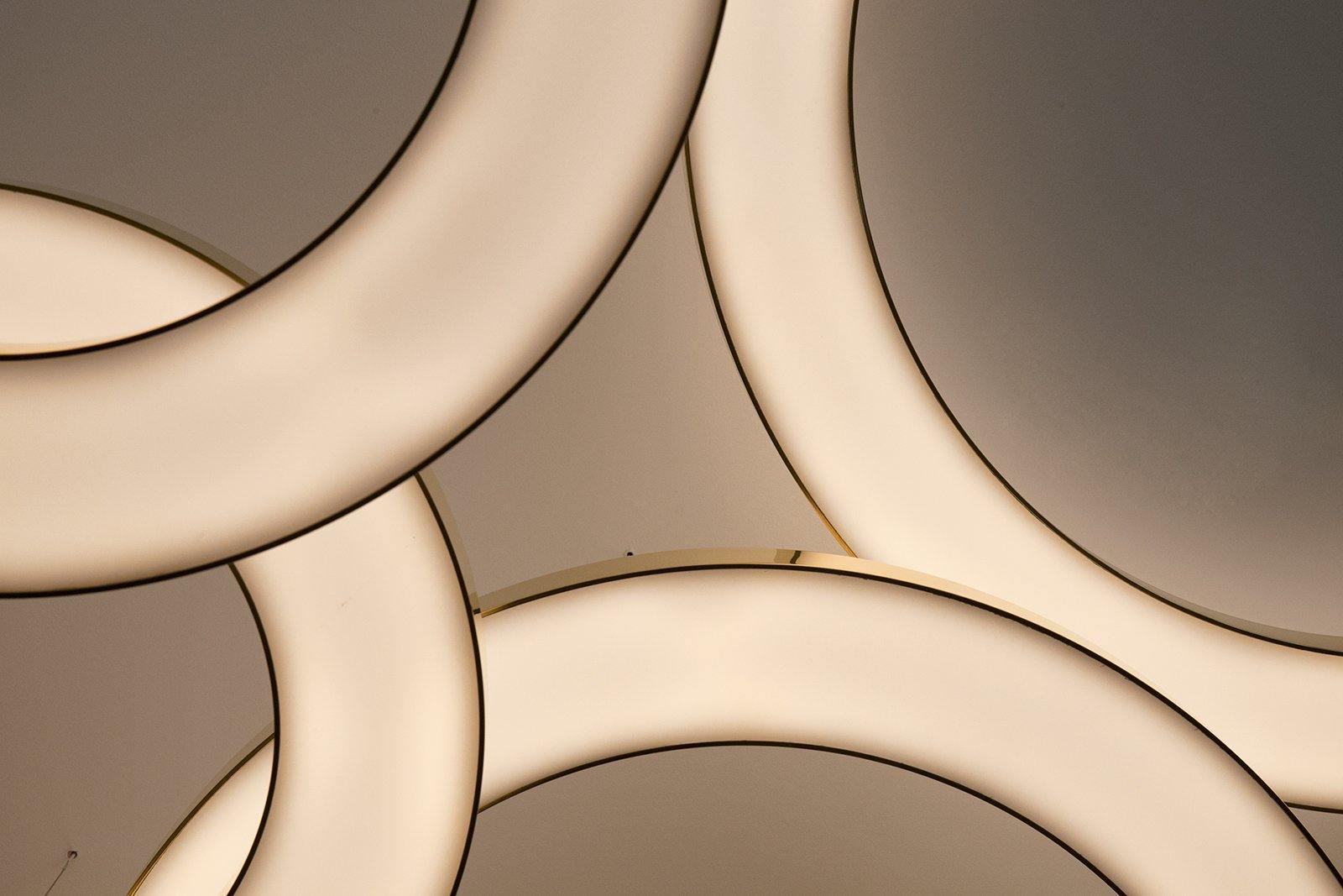 Lustra Pendant Light LED Ring Gold Modern 3-Ring - Letslighting
