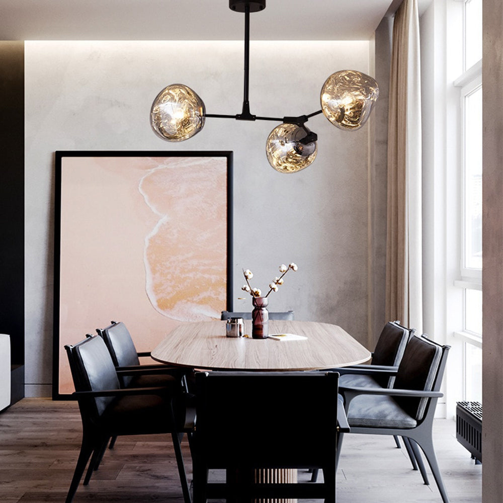 Valentina Modern Globe Lava 3 Pendant Light Fixture 3/6/8 Head - Letslighting