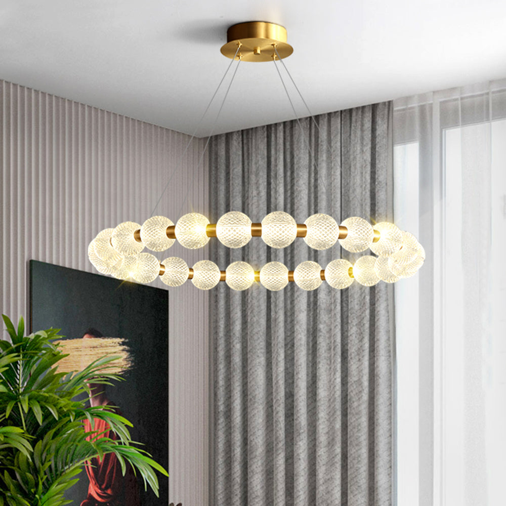Kristy Design Ring Metal Pendant Light Aluminium Acrylic - Letslighting