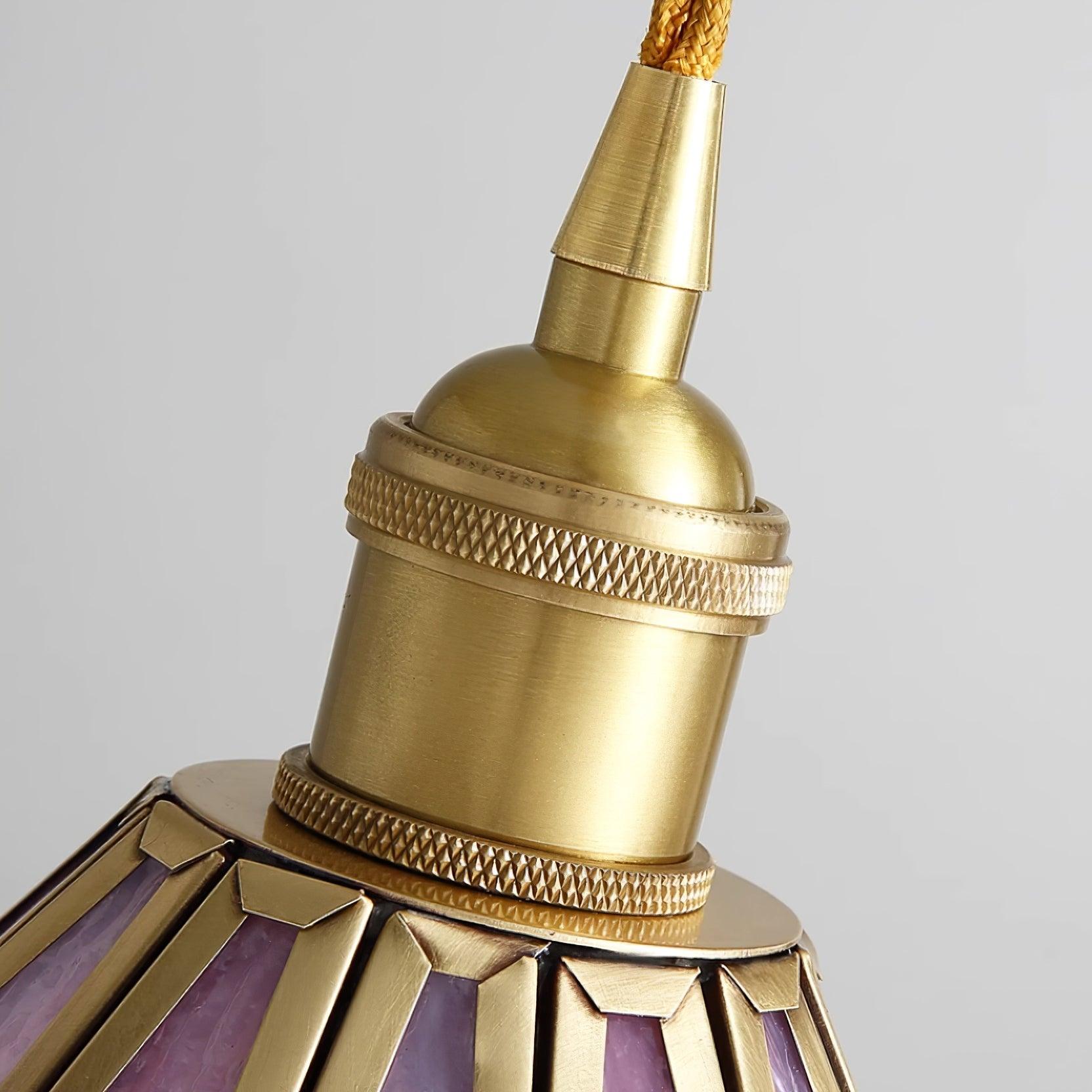 Lione Pink Stained Glass Pendant Light - Letslighting