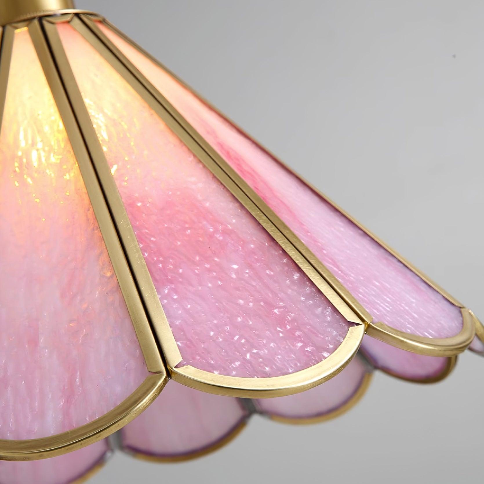 Lione Pink Stained Glass Pendant Light - Letslighting
