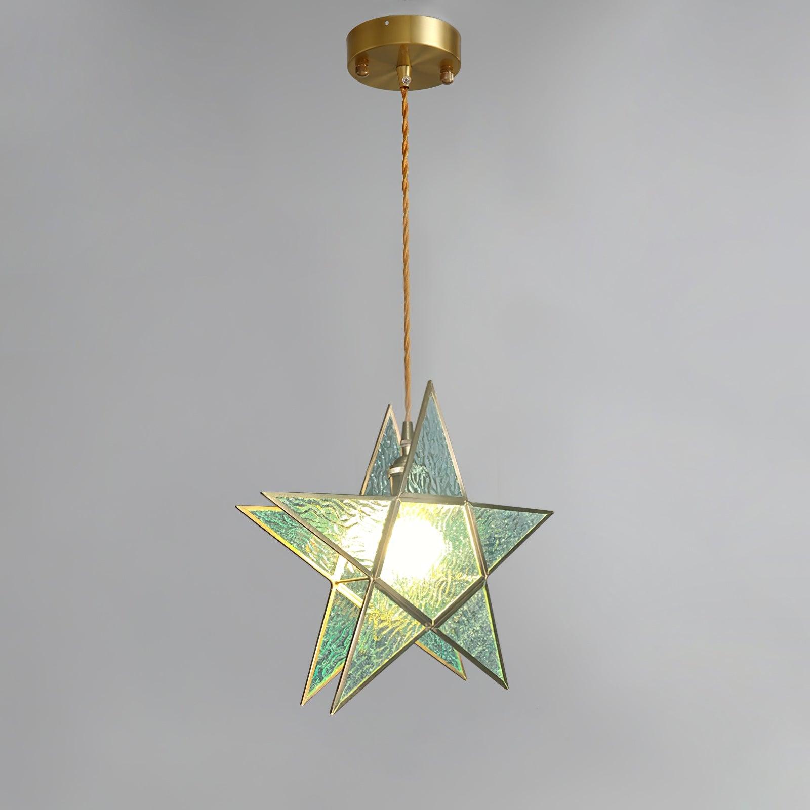 Lione Pink Stained Glass Pendant Light - Letslighting