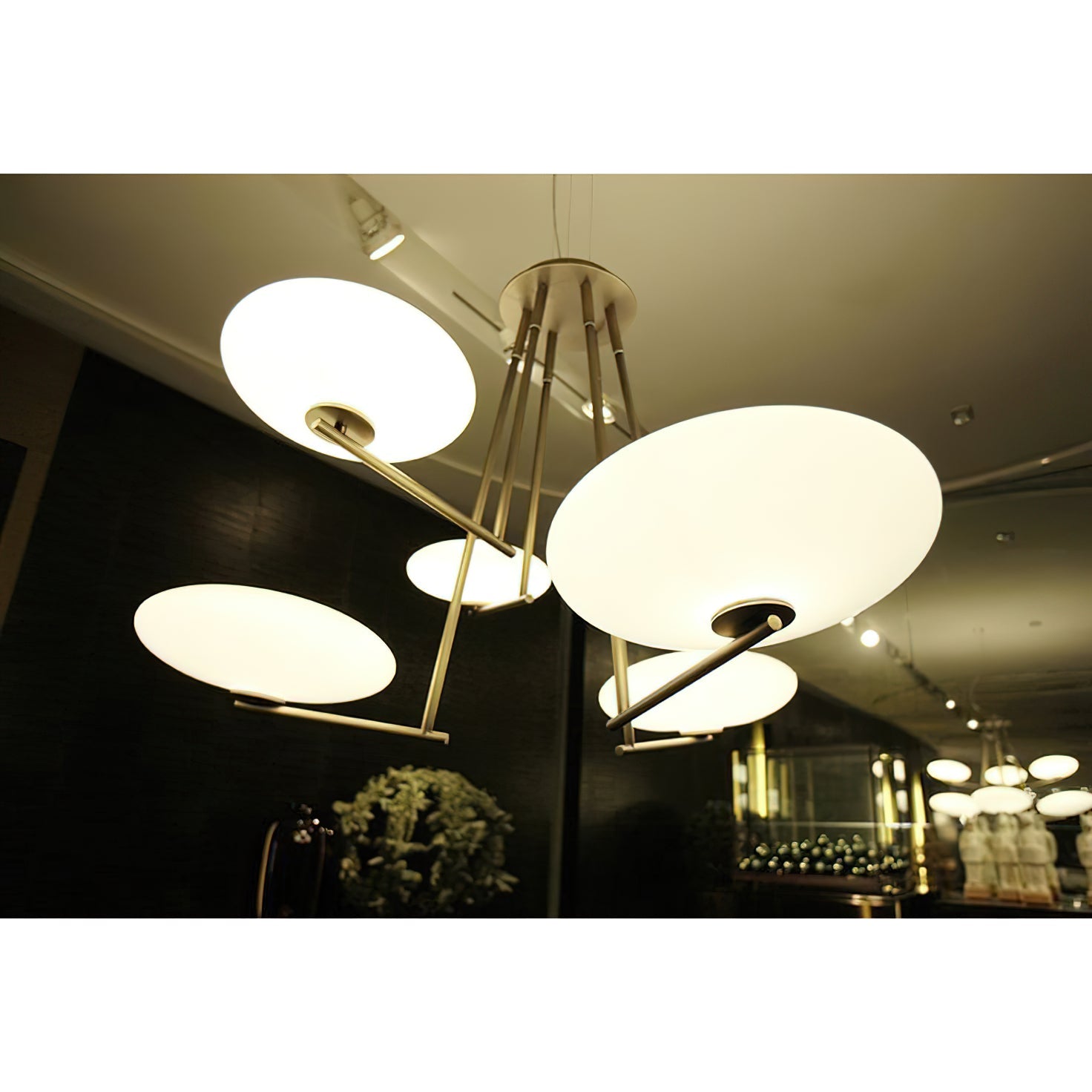 Umirarae Individual Creativity Brass Glass Ceiling Lamp - Letslighting