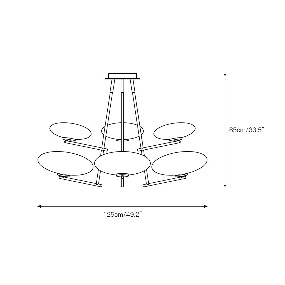 Umirarae Individual Creativity Brass Glass Ceiling Lamp - Letslighting