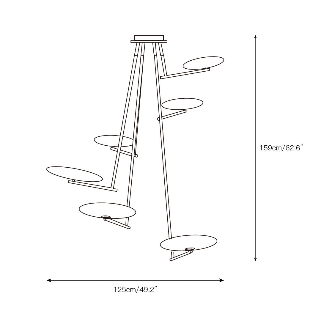 Umirarae Individual Creativity Brass Glass Ceiling Lamp - Letslighting