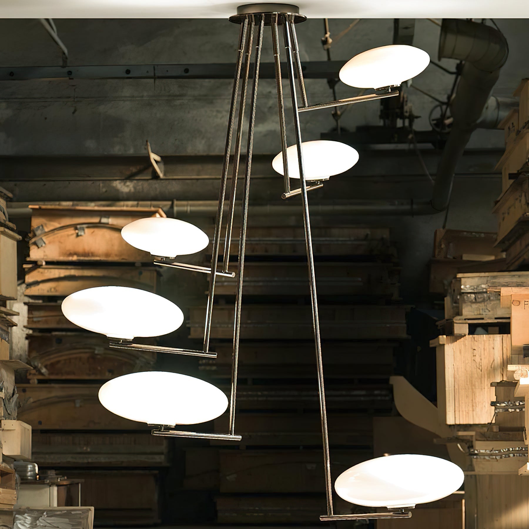 Umirarae Individual Creativity Brass Glass Ceiling Lamp - Letslighting