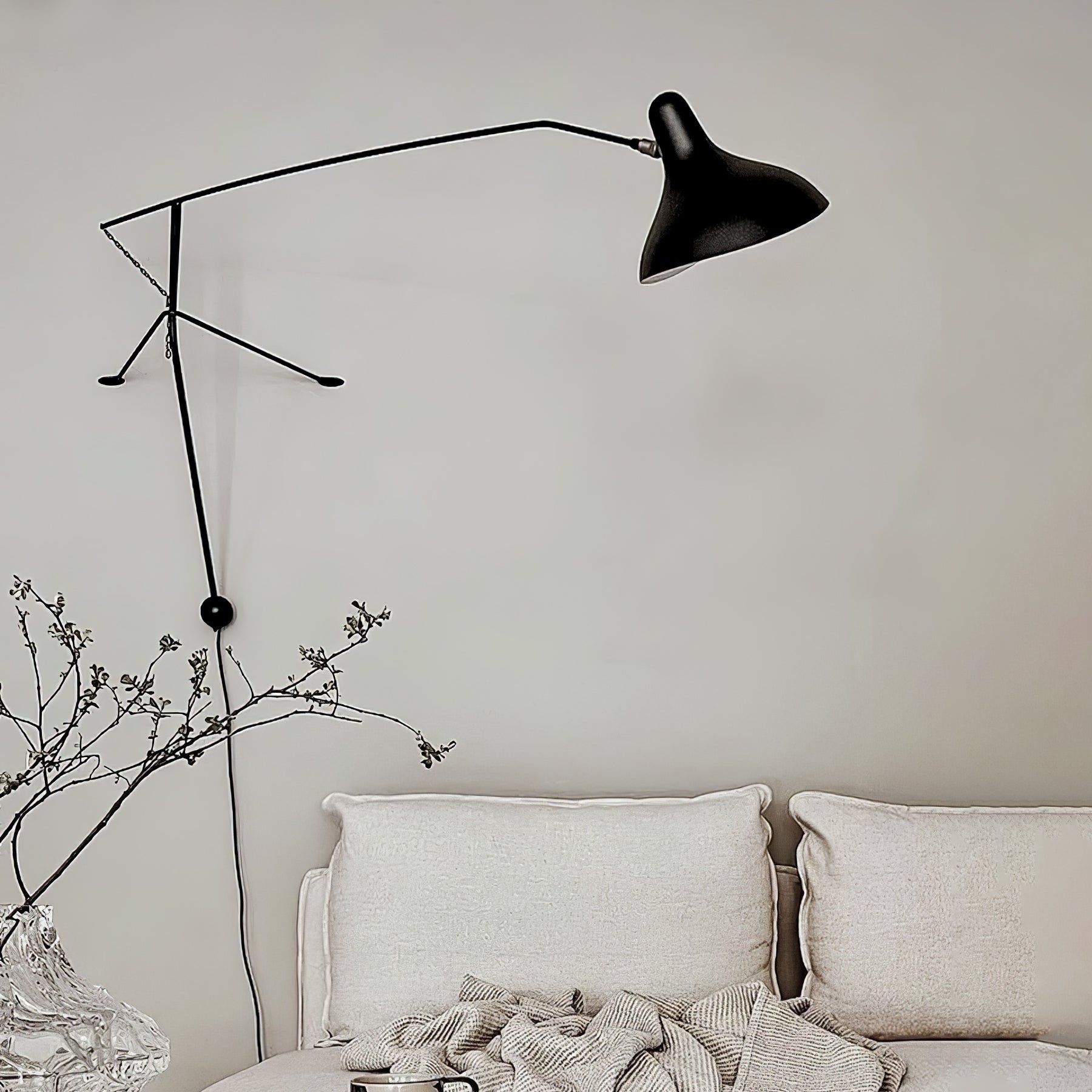 Ivsolarae Modern Minimalist Arm Wall Lamp - Letslighting