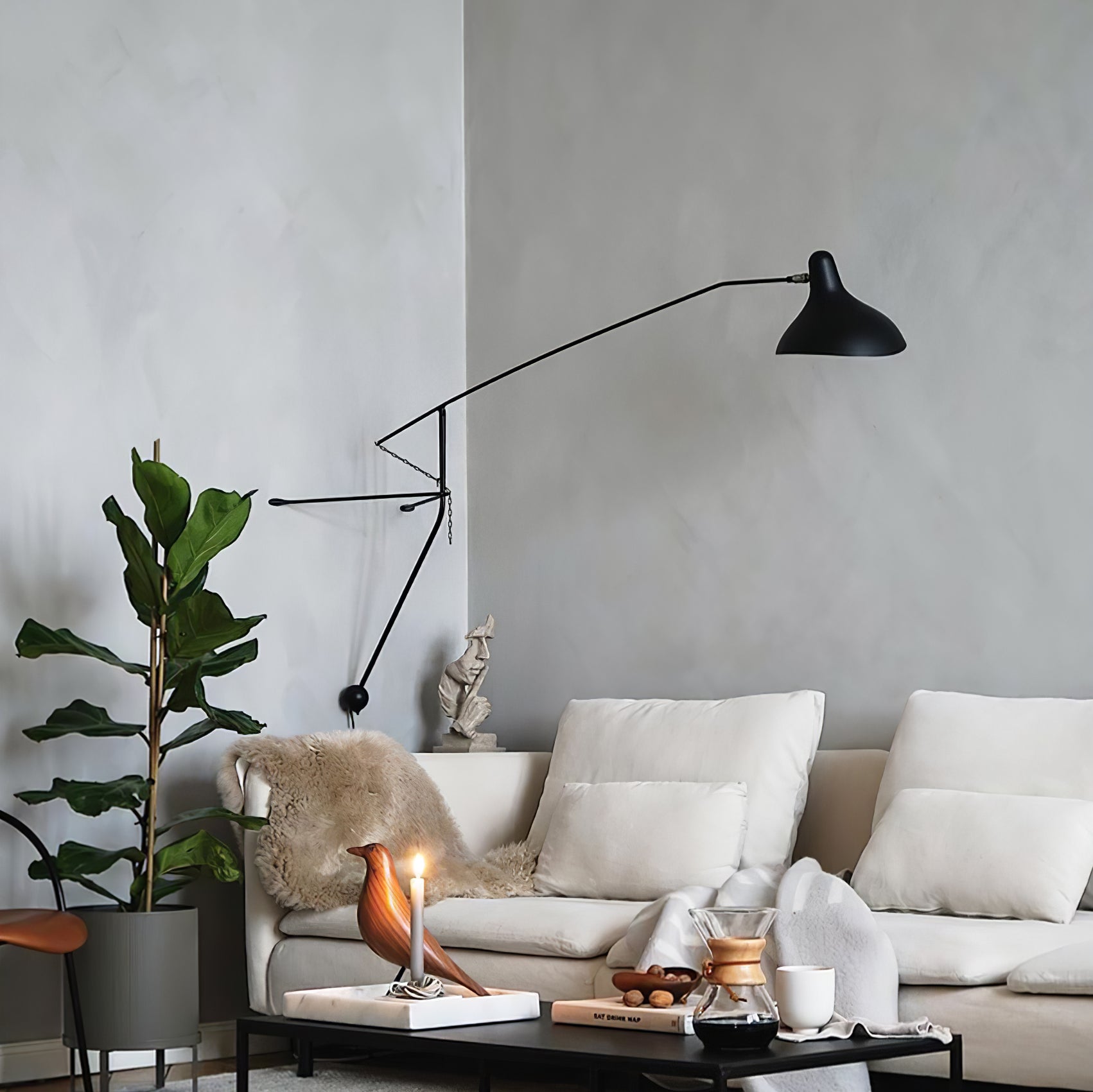 Ivsolarae Modern Minimalist Arm Wall Lamp - Letslighting