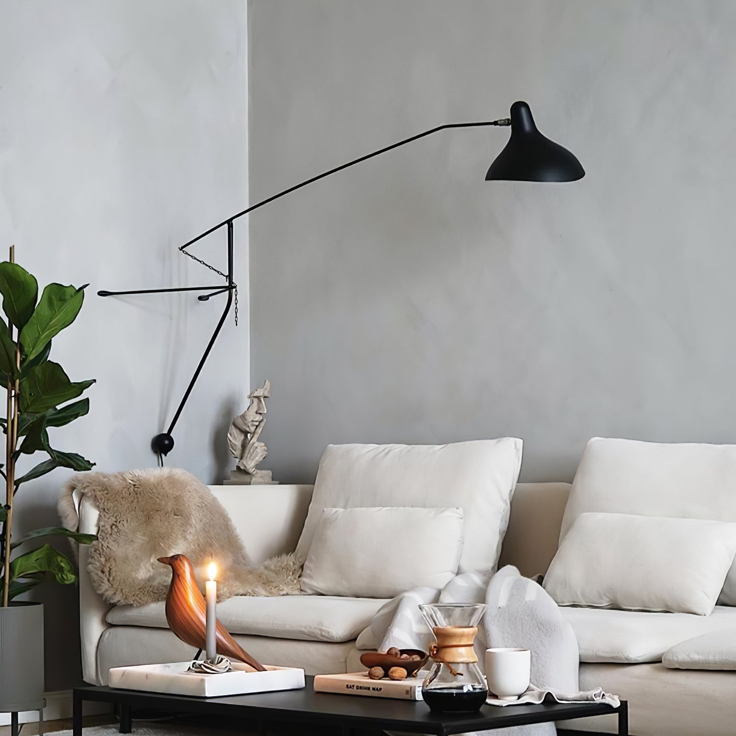 Ivsolarae Modern Minimalist Arm Wall Lamp - Letslighting