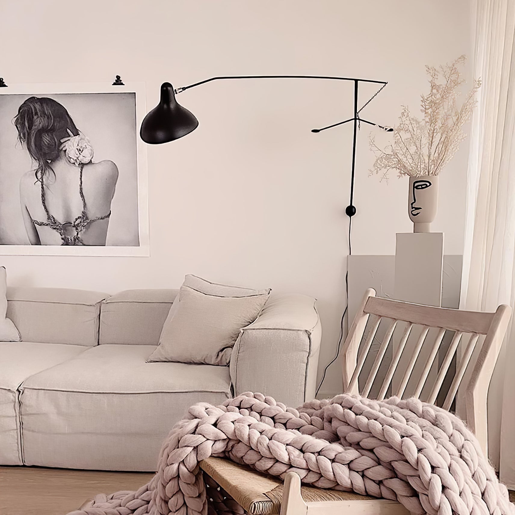 Ivsolarae Modern Minimalist Arm Wall Lamp - Letslighting