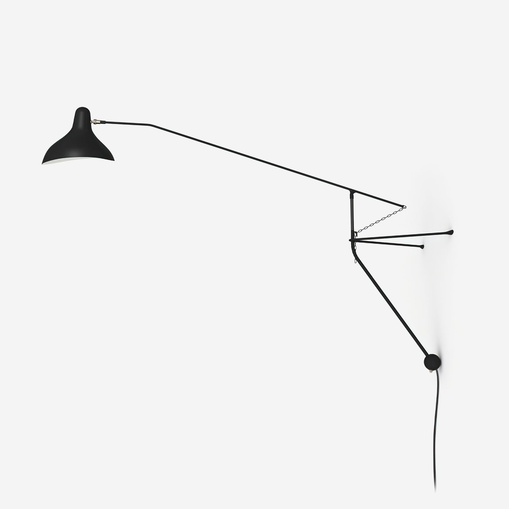 Wall Lamp Adjustable Black Swing-Arm Shade Industrial - Letslighting