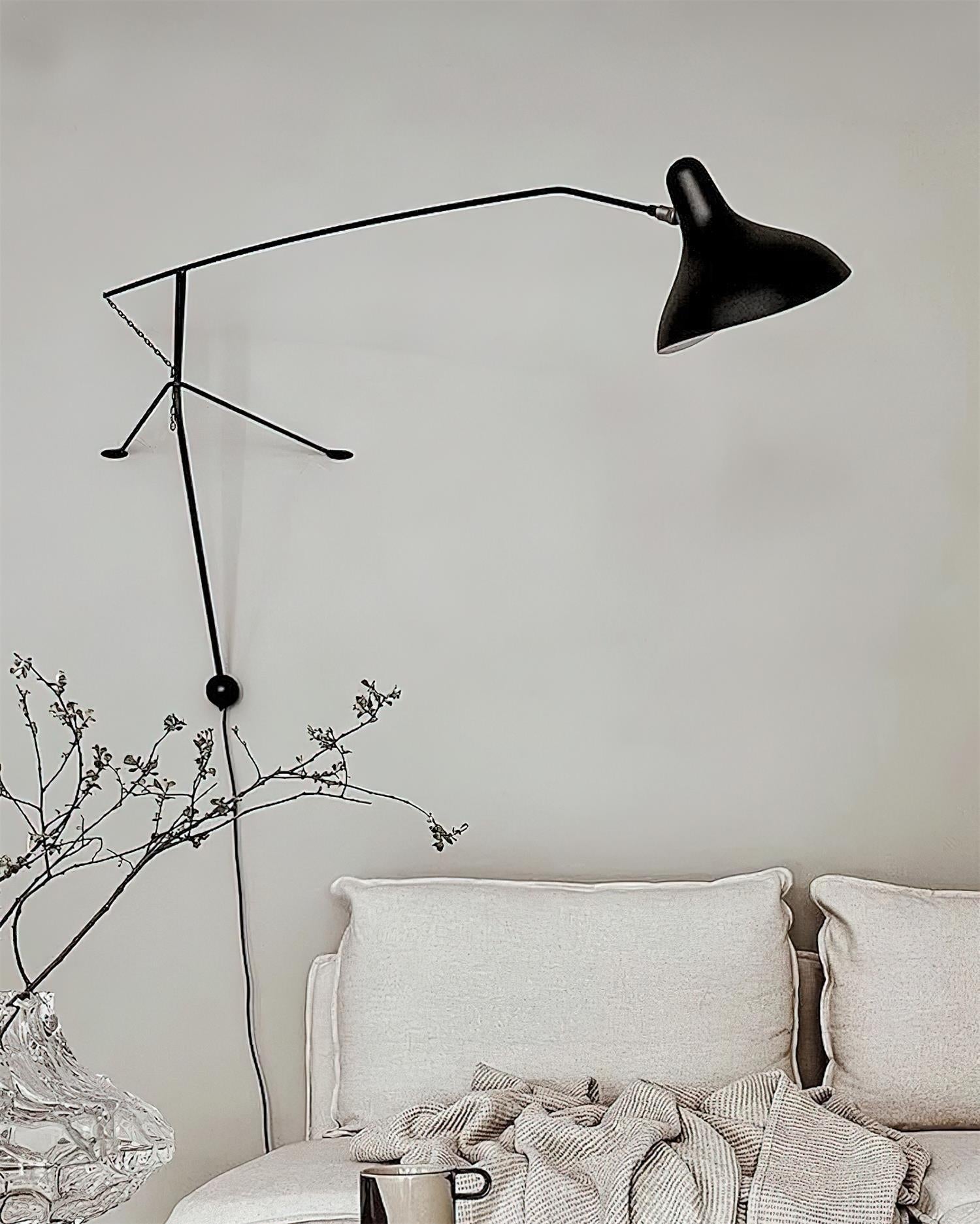 Wall Lamp Adjustable Black Swing-Arm Shade Industrial - Letslighting