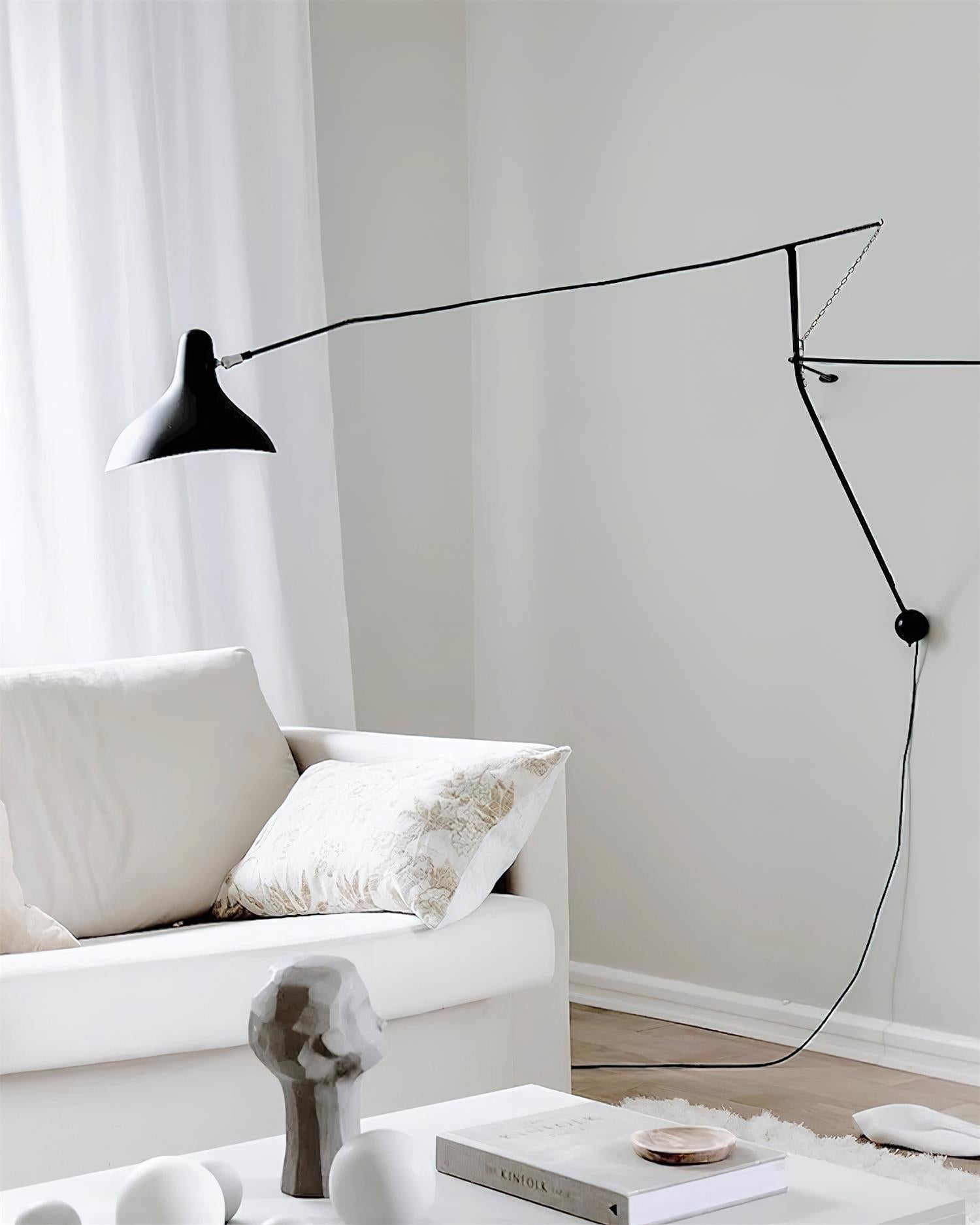 Wall Lamp Adjustable Black Swing-Arm Shade Industrial - Letslighting