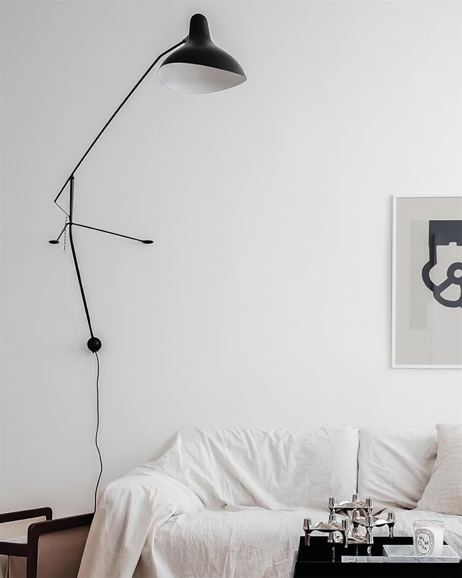 Wall Lamp Adjustable Black Swing-Arm Shade Industrial - Letslighting