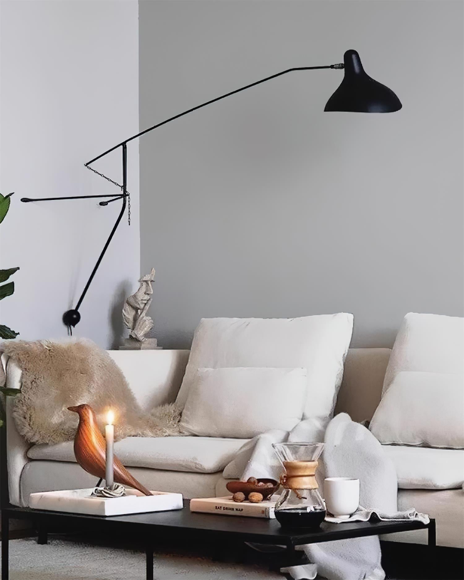 Wall Lamp Adjustable Black Swing-Arm Shade Industrial - Letslighting