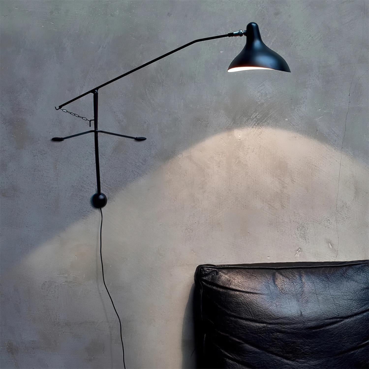 Wall Lamp Adjustable Black Swing-Arm Shade Industrial - Letslighting