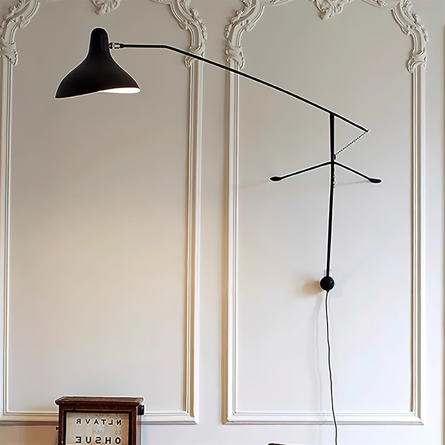 Wall Lamp Adjustable Black Swing-Arm Shade Industrial - Letslighting