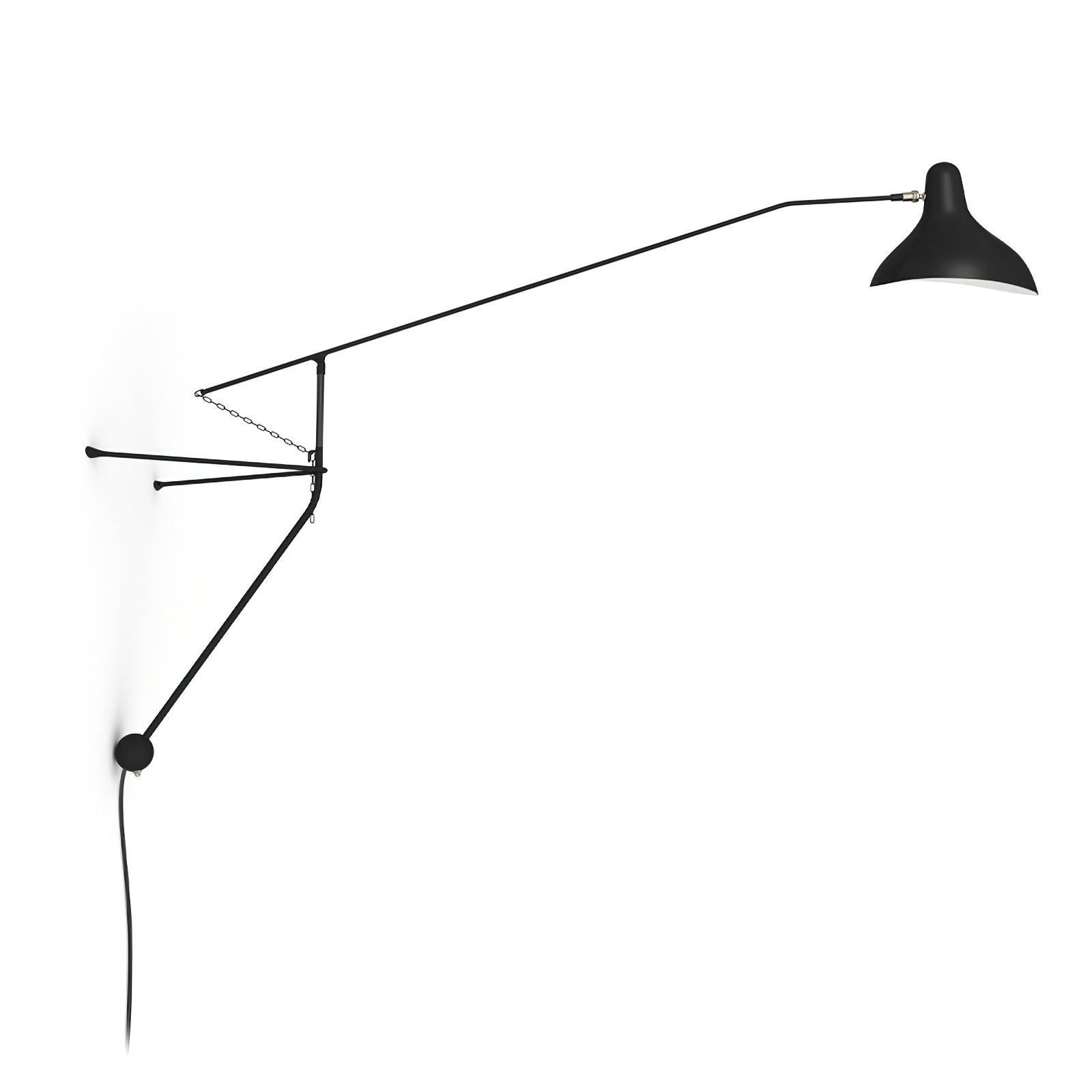 Wall Lamp Adjustable Black Swing-Arm Shade Industrial - Letslighting