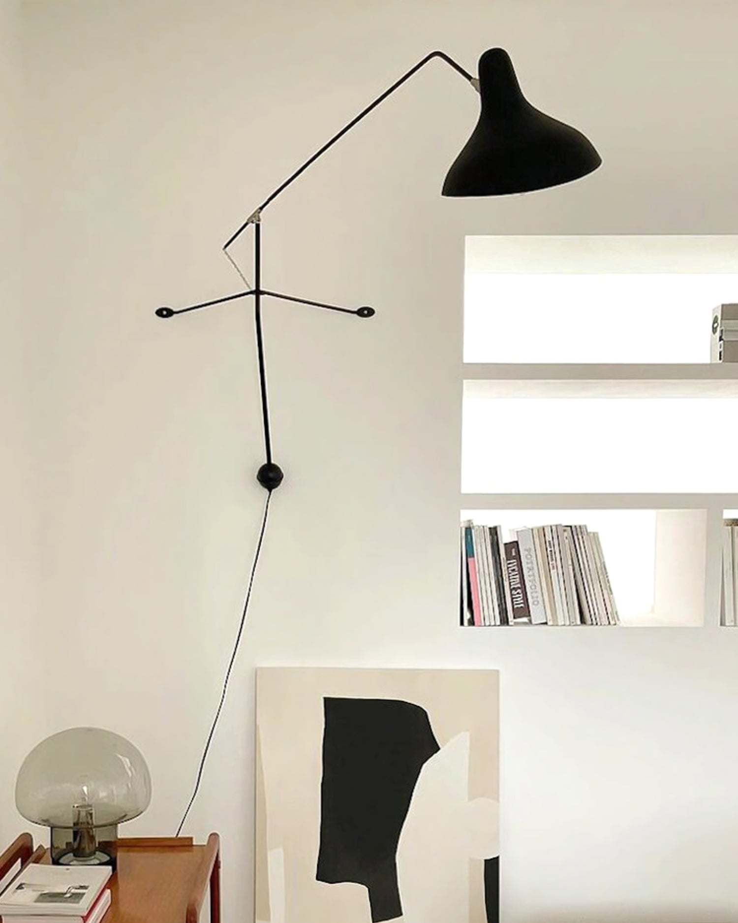 Wall Lamp Adjustable Black Swing-Arm Shade Industrial - Letslighting