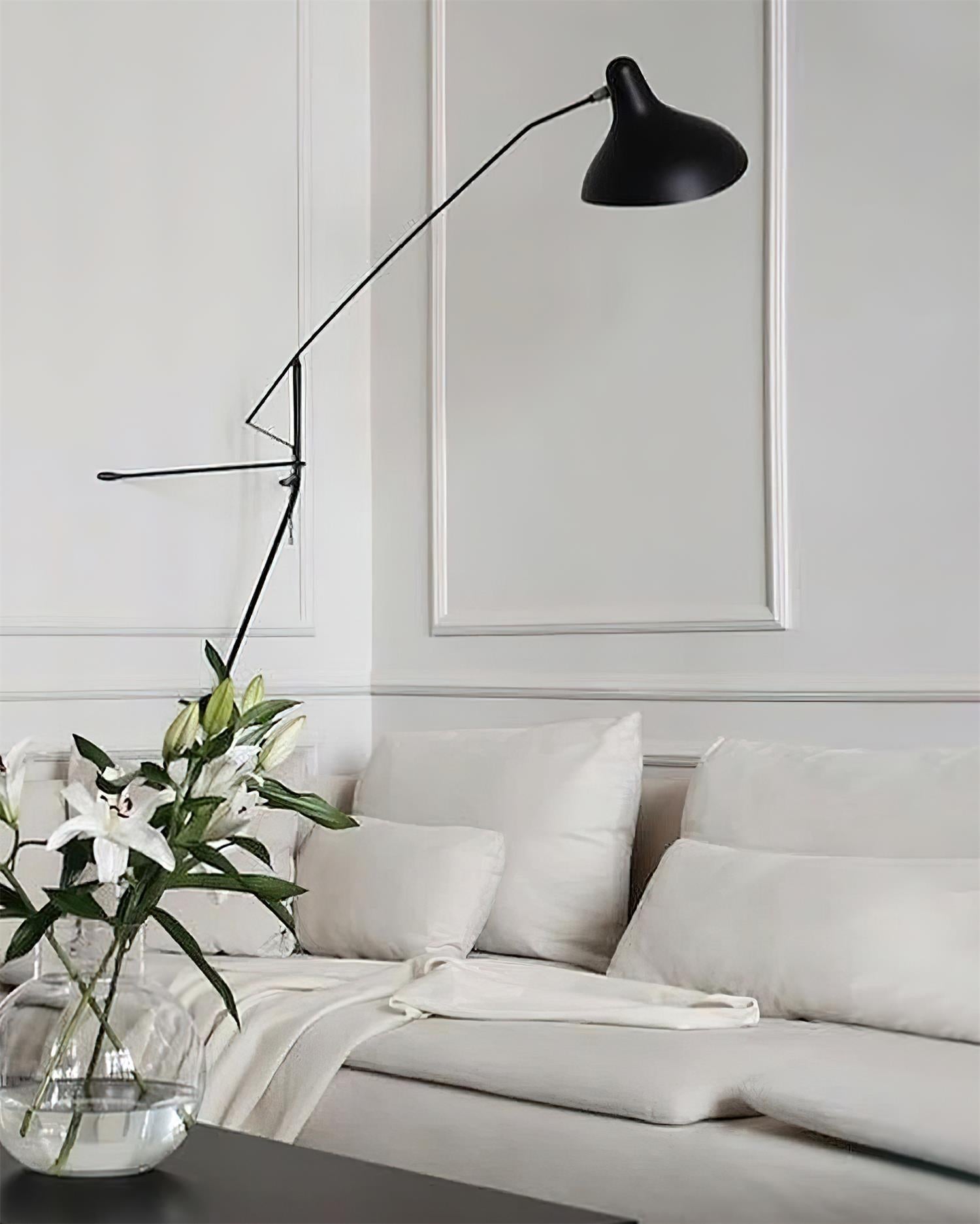 Wall Lamp Adjustable Black Swing-Arm Shade Industrial - Letslighting