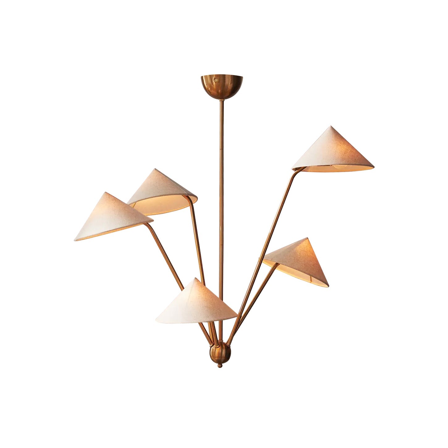 Avlorisra Vintage Industrial Brass Fabric Chandelier - Letslighting