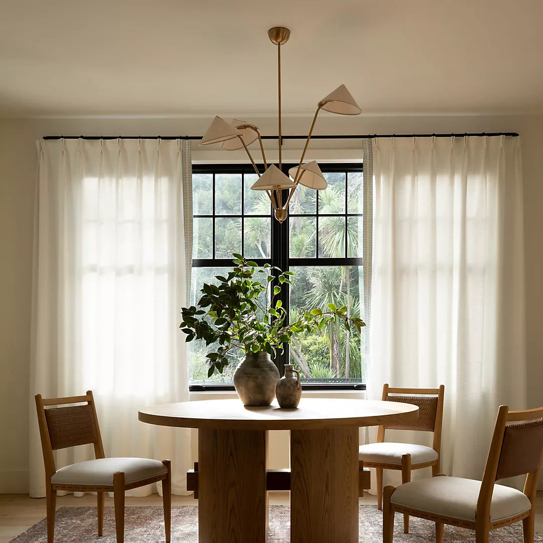 Avlorisra Vintage Industrial Brass Fabric Chandelier - Letslighting