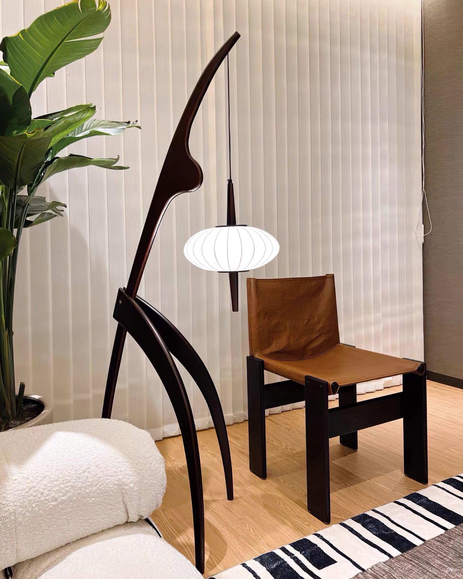 Orzoril Mid Century Wooden Floor Lamp - Letslighting